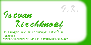 istvan kirchknopf business card